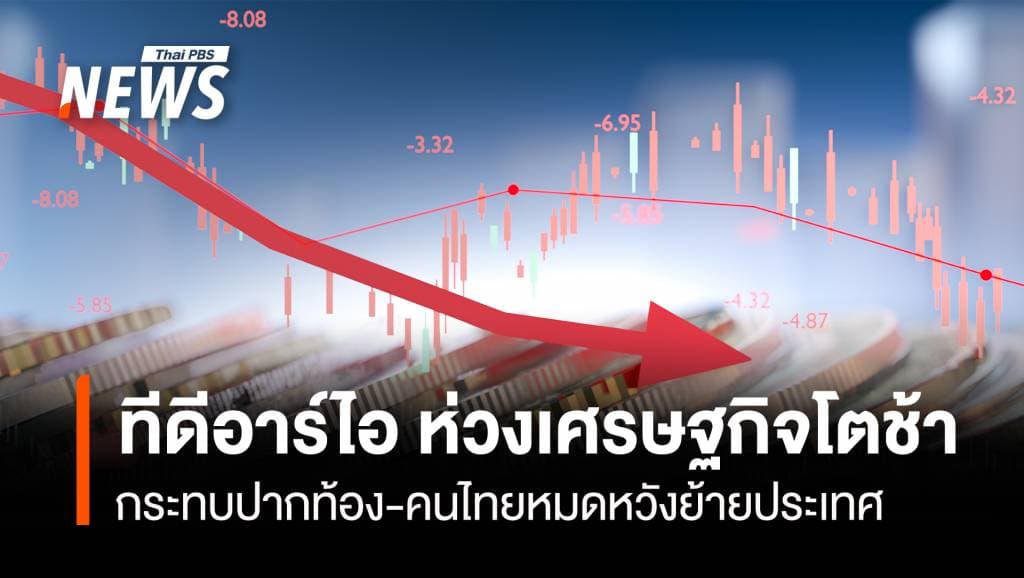 ทีดีอาร์ไอ ห่วงเศรษฐกิจโตช้า กระทบปากท้อง-คนไทยหมดหวังย้ายประเทศ